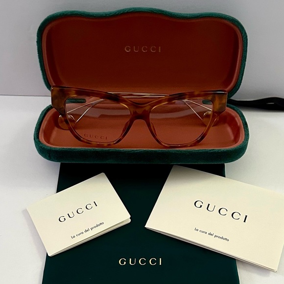 NWT-GUCCI TORTOISESHELL CATEYE OPTICAL FRAME GLASSES